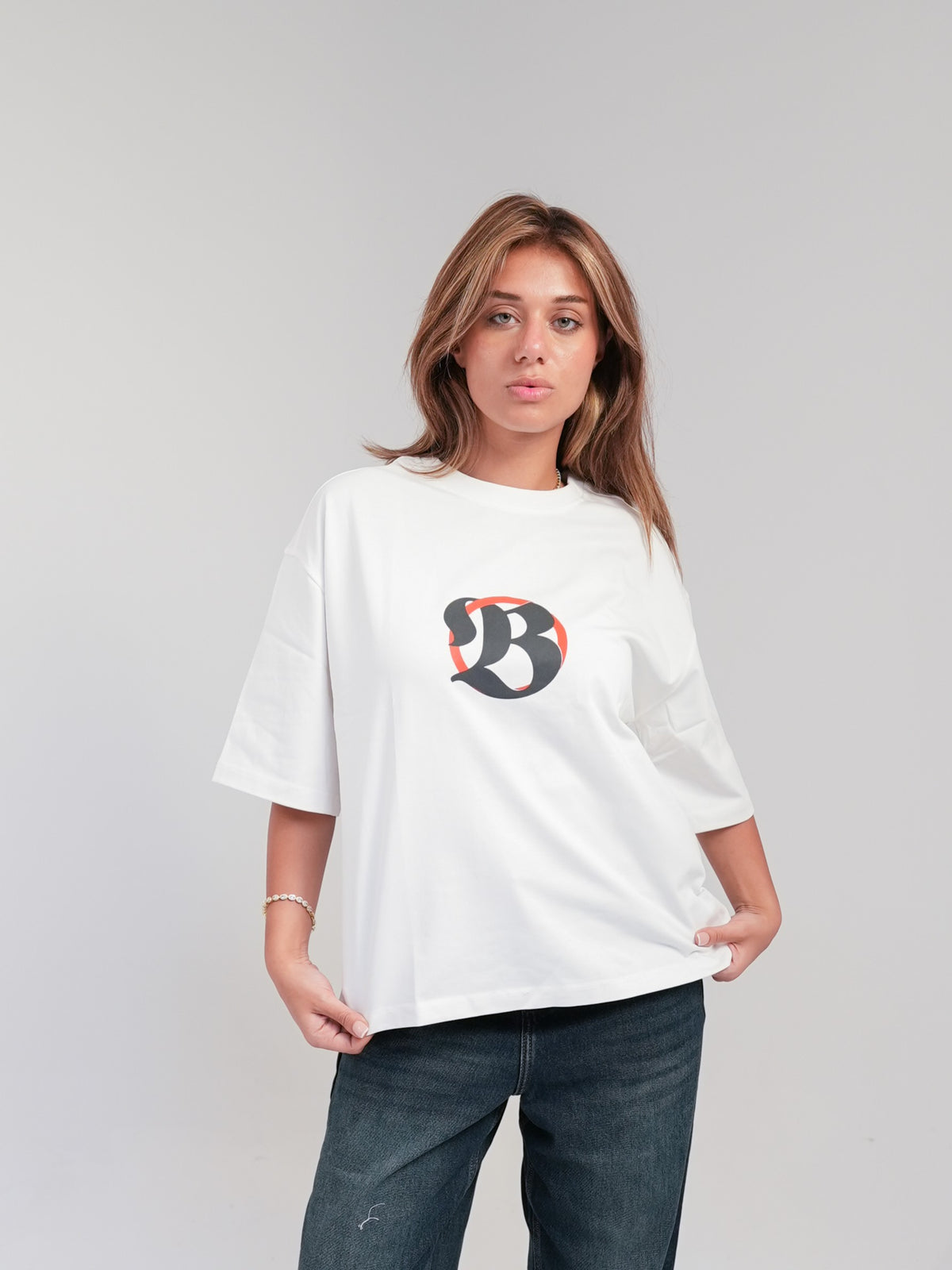white t-shirt croped fit