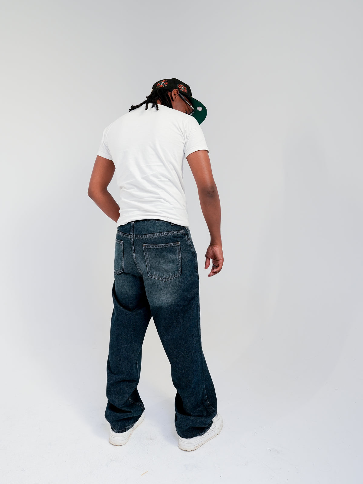 petrol blue jeans (acid wash)
